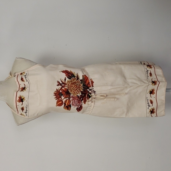 VINTAGE Easy Care Fall Thanksgiving Apron Full Coverage Used Look Like A Cook! - Picture 1 of 9